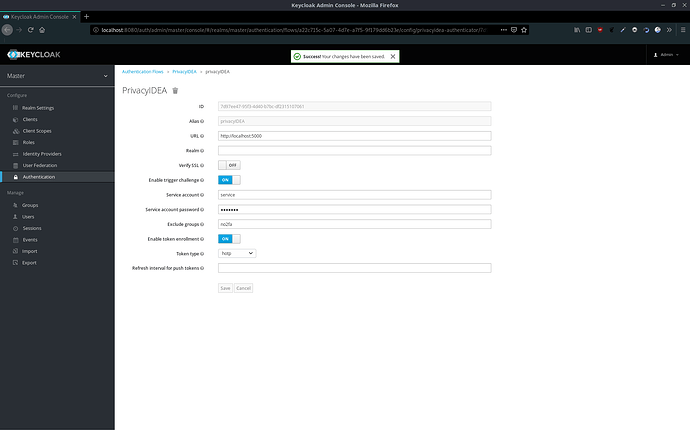 Keycloak - privacyIDEA execution configuration