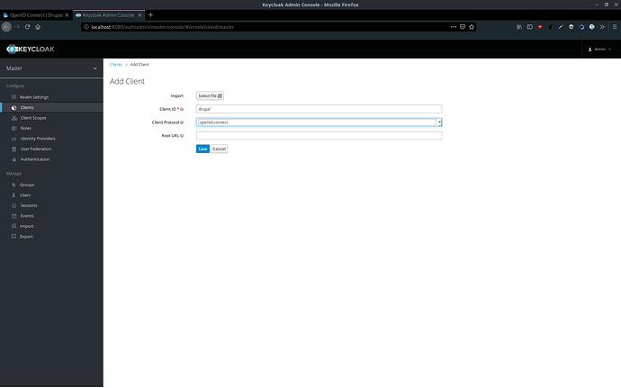 Keycloak - add Client
