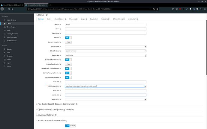 Keycloak - Drupal OpenID client