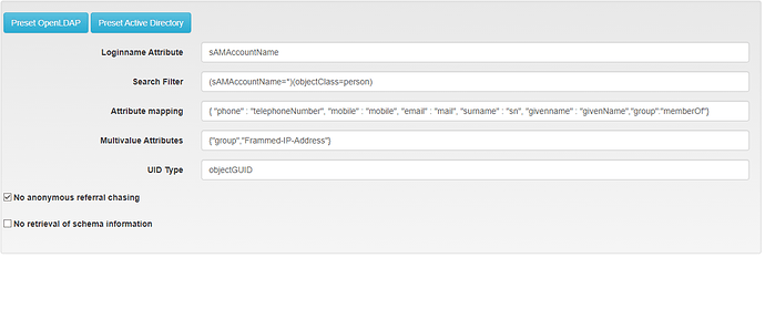 ldap configs